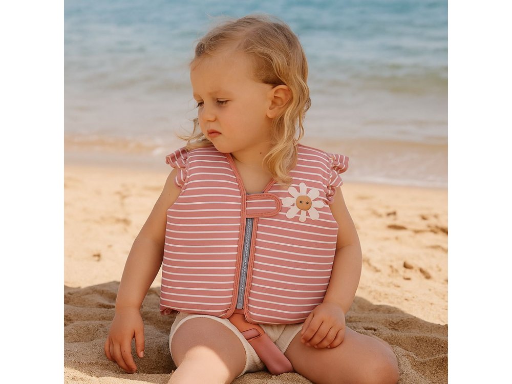 Swim Essentials: "Daisy Flower" Σωσίβιο γιλέκο κολύμβησης με ιμάντα ασφαλείας για παιδιά 3-6 ετών
