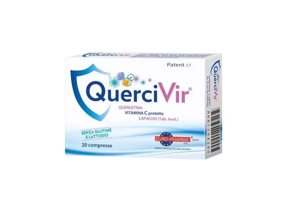 Bionat QuerciVir - Συμπλήρωμα διατροφής με κερσετίνη, Βιταμίνη C, Λαπάχο, 20 δισκία