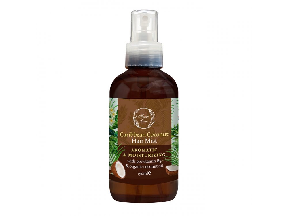 Fresh Line Caribbean Coconut Hair Mist, Αρωματικό Spray Μαλλιών με προβιταμίνη Β5, 150ml