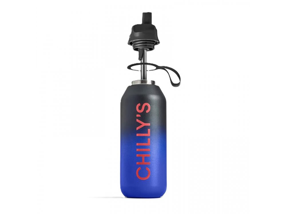 Chilly's Series 2 Flip Reusable Bottle, Μπουκάλι με Πτυσσόμενο Ανοξείδωτο Καλαμάκι, 500ml