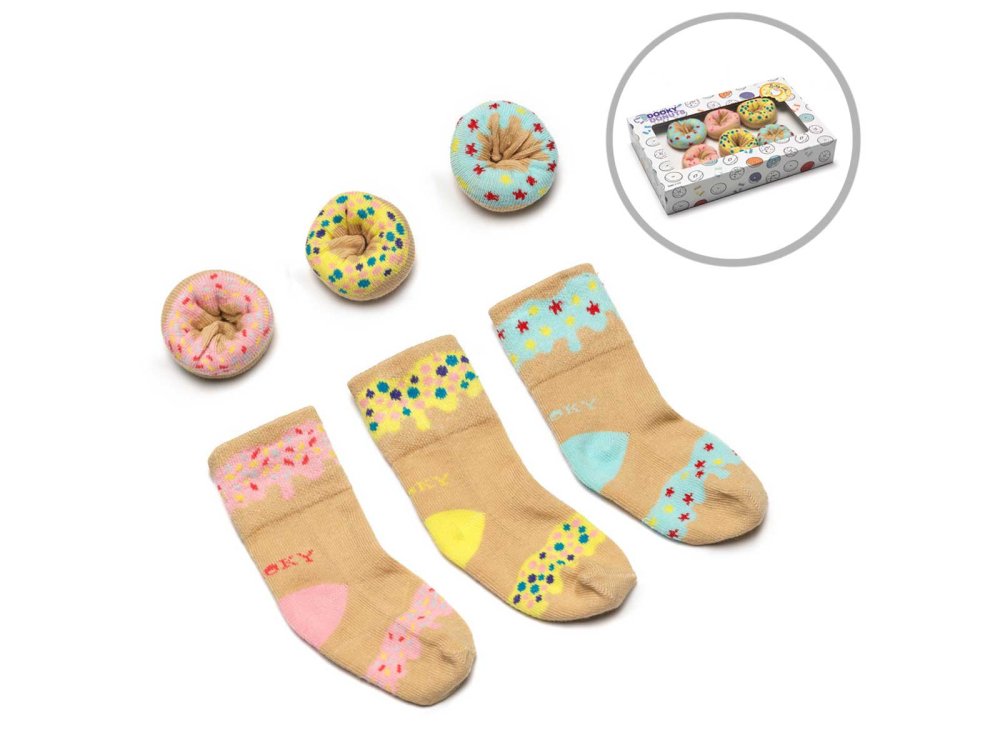 Dooky Gift Donuts Socks, Βρεφικά Καλτσάκια Σετ 3 Ζεύγη