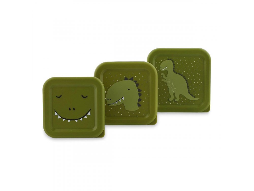 Trixie Nesting Snack Boxes Mrs. Dino, Σετ 3 Παιδικά Ταπεράκια, 3τμχ