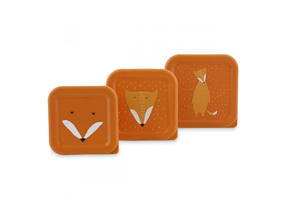 Trixie Nesting Snack Boxes Mrs. Fox, Σετ 3 Παιδικά Ταπεράκια, 3τμχ