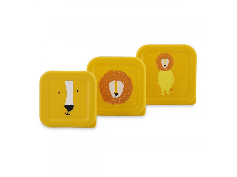 Trixie Nesting Snack Boxes Mrs. Lion, Σετ 3 Παιδικά Ταπεράκια, 3τμχ