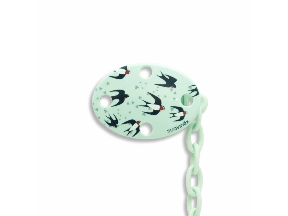 Suavinex Blue Swallow Οβάλ Αλυσίδα με κλιπ, 1τμχ