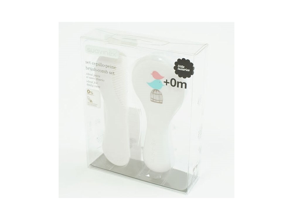 Suavinex Βρεφική Βούρτσα & Χτένα, Χρώμα Λευκό