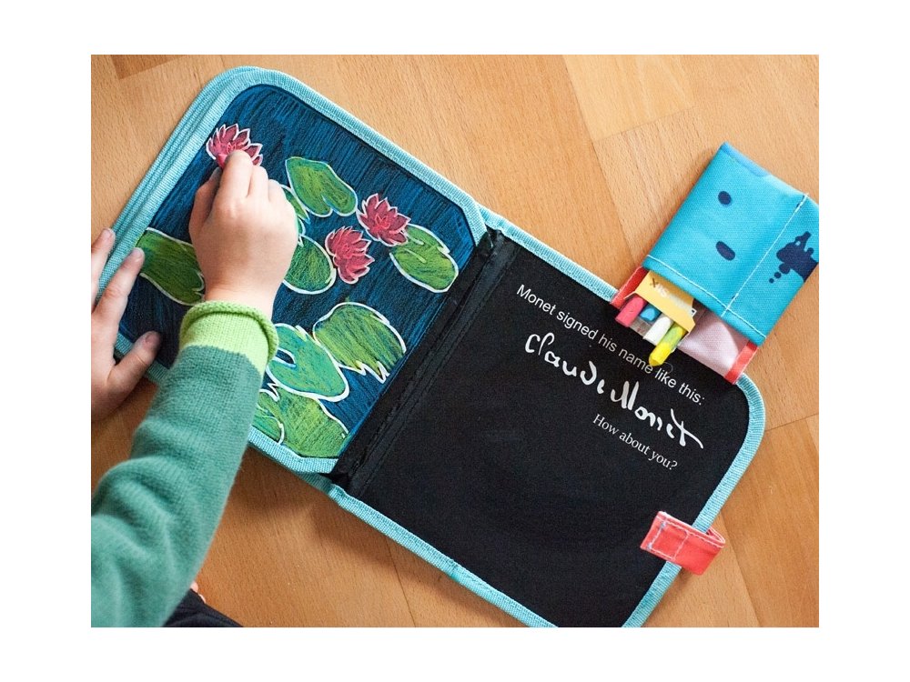 Jaq Jaq Bird Πίνακες Monet Βιβλίο ζωγραφικής με Kιμωλίες