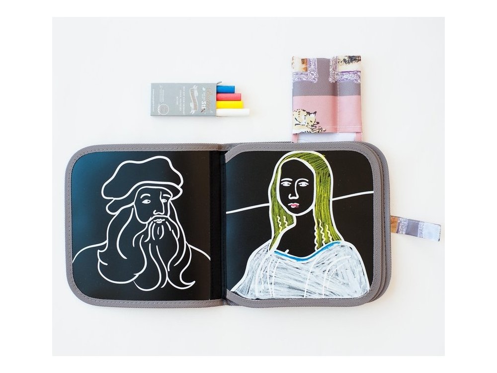 Jaq Jaq Bird Πίνακες Da Vinci - Βιβλίο Ζωγραφικής με Κιμωλίες