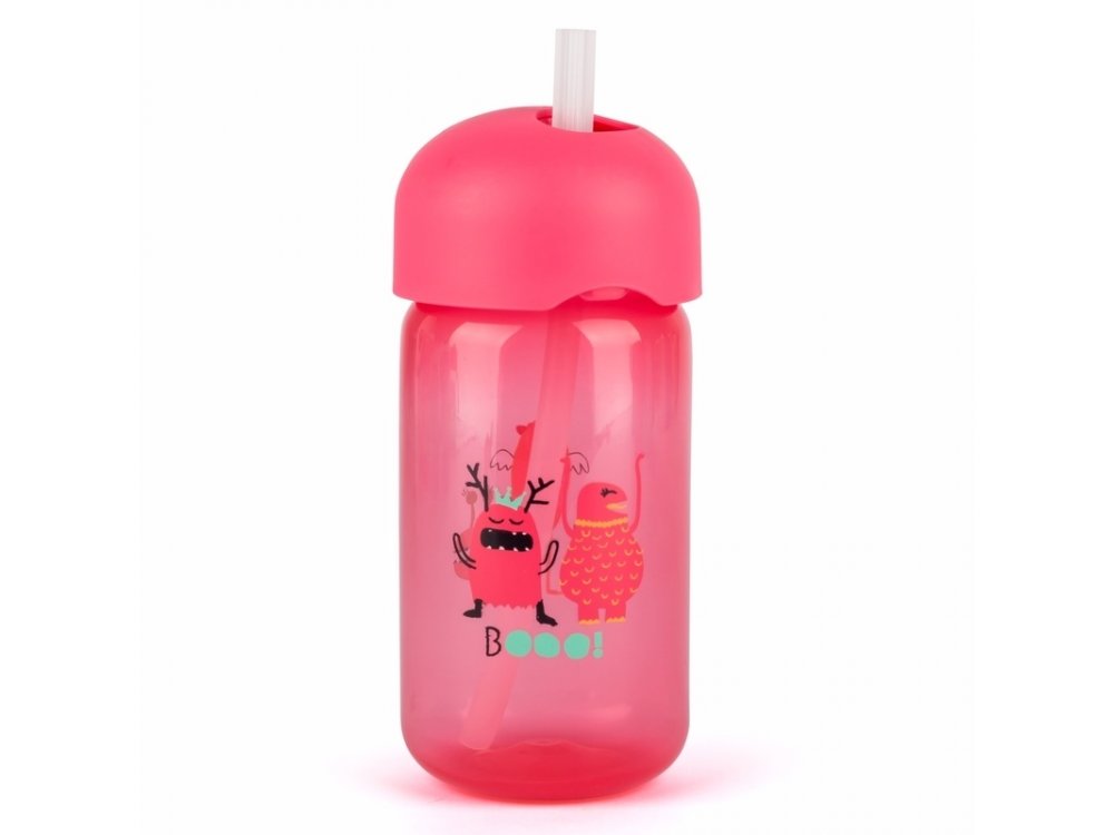 Suavinex Παγούρι με Καλαμάκι Σιλικόνης Pink Booo! Trainer Cup 340ml