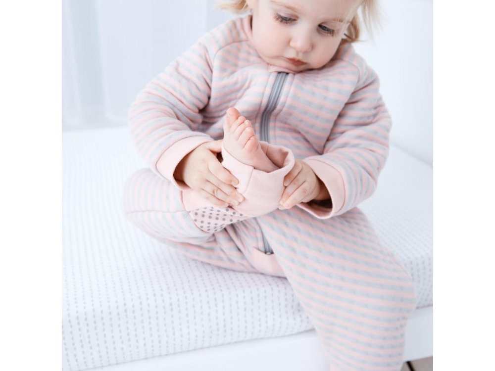 Grobag Romper Pink Stripes, Υπνόσακος Χειμωνιάτικος 12-24m, 2.5 tog