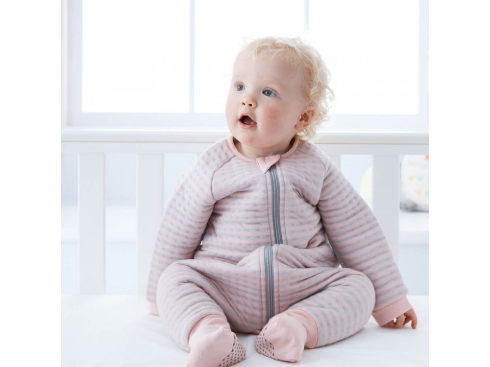 Grobag Romper Pink Stripes, Υπνόσακος Χειμωνιάτικος 12-24m, 2.5 tog