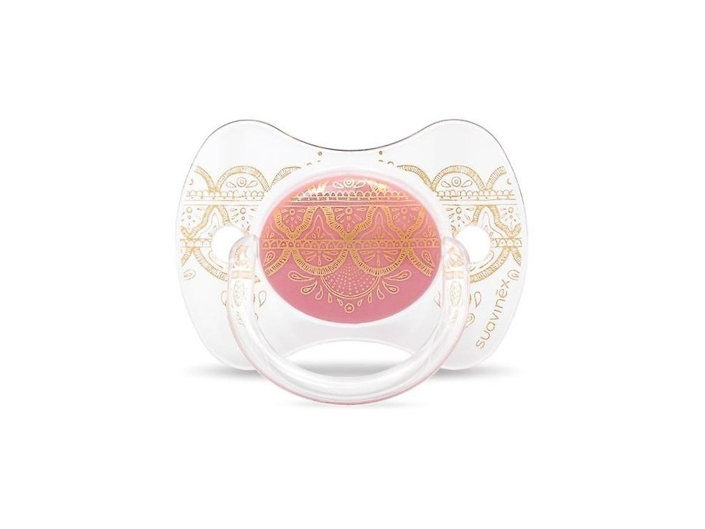 Suavinex Πιπίλα Σιλικόνης, Premium Couture, 4-18m+, Pink