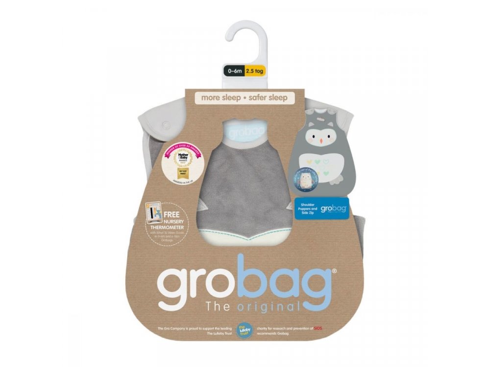 GroBag Ollie The Owl, Υπνόσακος Χειμωνιάτικος 0-6m, 2.5 tog