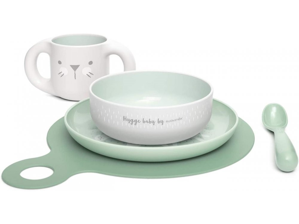 Suavinex Παιδικό Σετ Φαγητού, Feeding Set Boy, Mint, 6m+