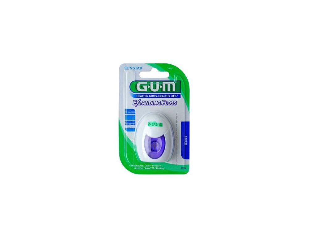 Gum 2030 Expanding Floss, Οδοντικό Νήμα Κερωμένο, 30m