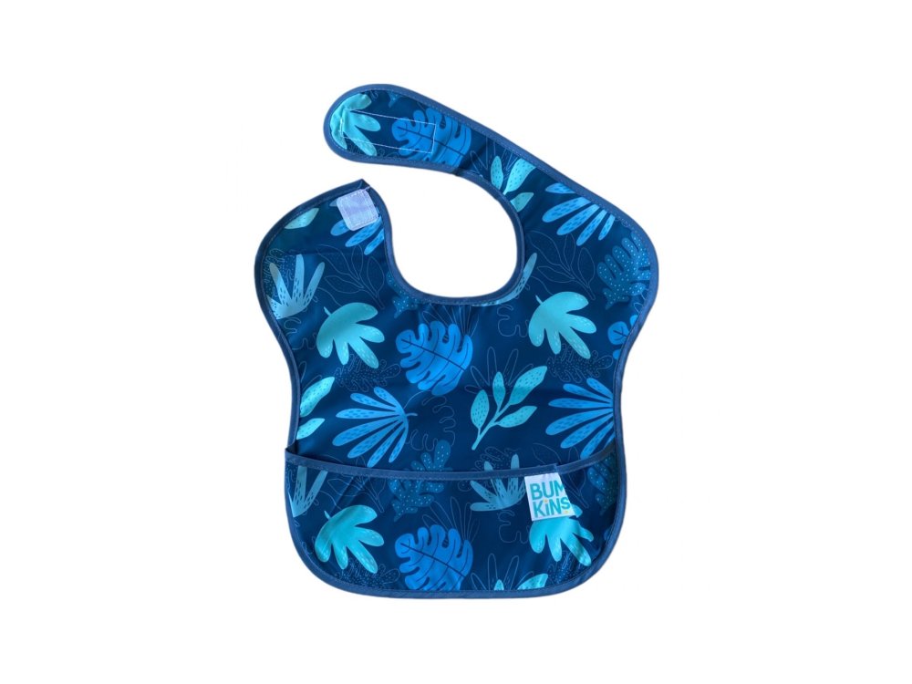 Bumkins Baby Bib Blue Tropic, Σαλιάρα Αδιάβροχη απο 6-24μηνών, 1τμχ