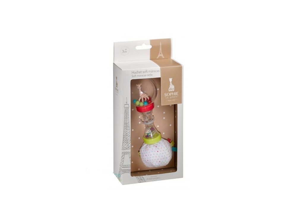 Sophie la Girafe Soft Maracas Rattle, Μαλακή Μαράκα Κουδουνίστρα, 1τμχ