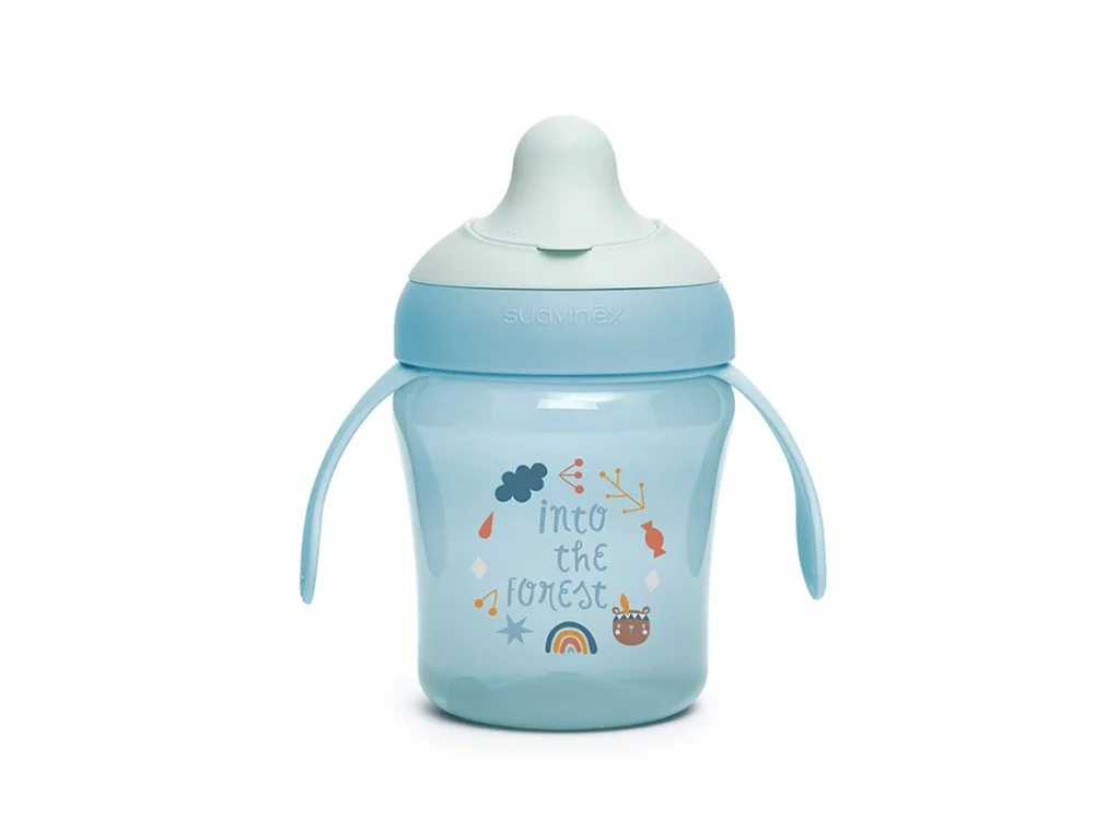 Suavinex Εκπαιδευτικό Κύπελλο, Learning Cup Into the Forest Blue 6m+ 200ml