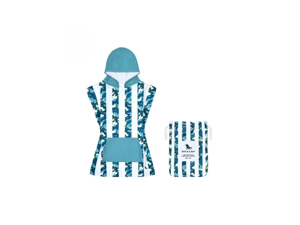 Dock & Bay Παιδικό πόντσο Quickdry, Cool Camo Microfiber, για 3-5 ετών