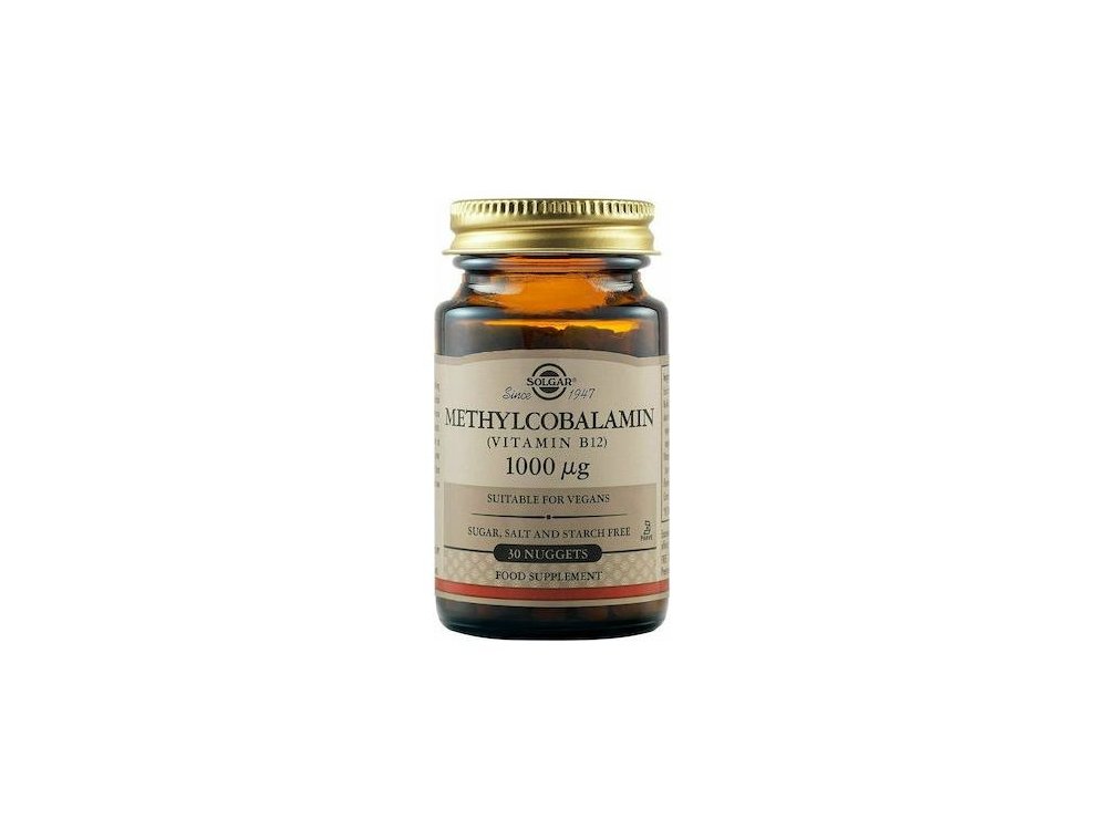 Solgar Methylcobalamin B12 Vitamin, Βιταμίνη 12 1000mg, 30nuggets