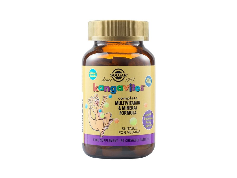Solgar Kangavites Complete Multivitamin & Mineral Formula, 60chew. tabs