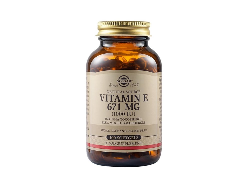 Solgar Natural Source Vitamin E 671mg 1000 IU, 100softgels