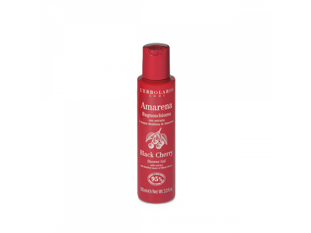 L'erbolario Amarena Shower Gel, Unisex Αφρόλουτρο Black Cherry, 100ml