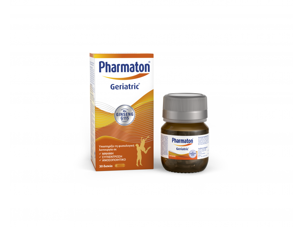 Pharmaton Geriatric Δισκία, Πολυβιταμίνη με Ginseng G115 ,30 Δισκία
