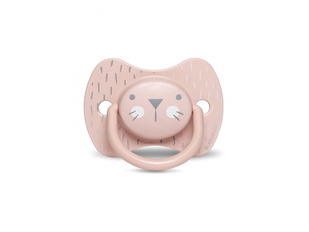 Suavinex Hygge Πιπίλα Σιλικόνης Ροζ 18m+ ,Whiskers Pink