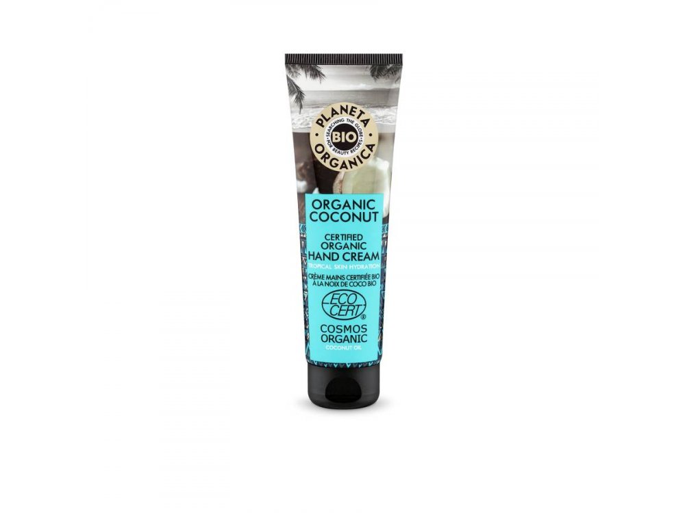 Organic Shop Planeta Organica, Κρέμα Xεριών με έλαιο Καρύδας, για ενυδάτωση και απαλότητα, 75ml