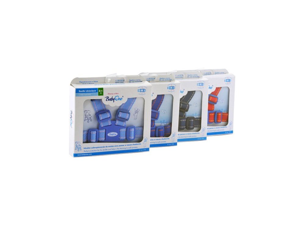 BabyOno Harness, Ζώνη ασφαλείας με ιμάντα First Steps, 1τμχ