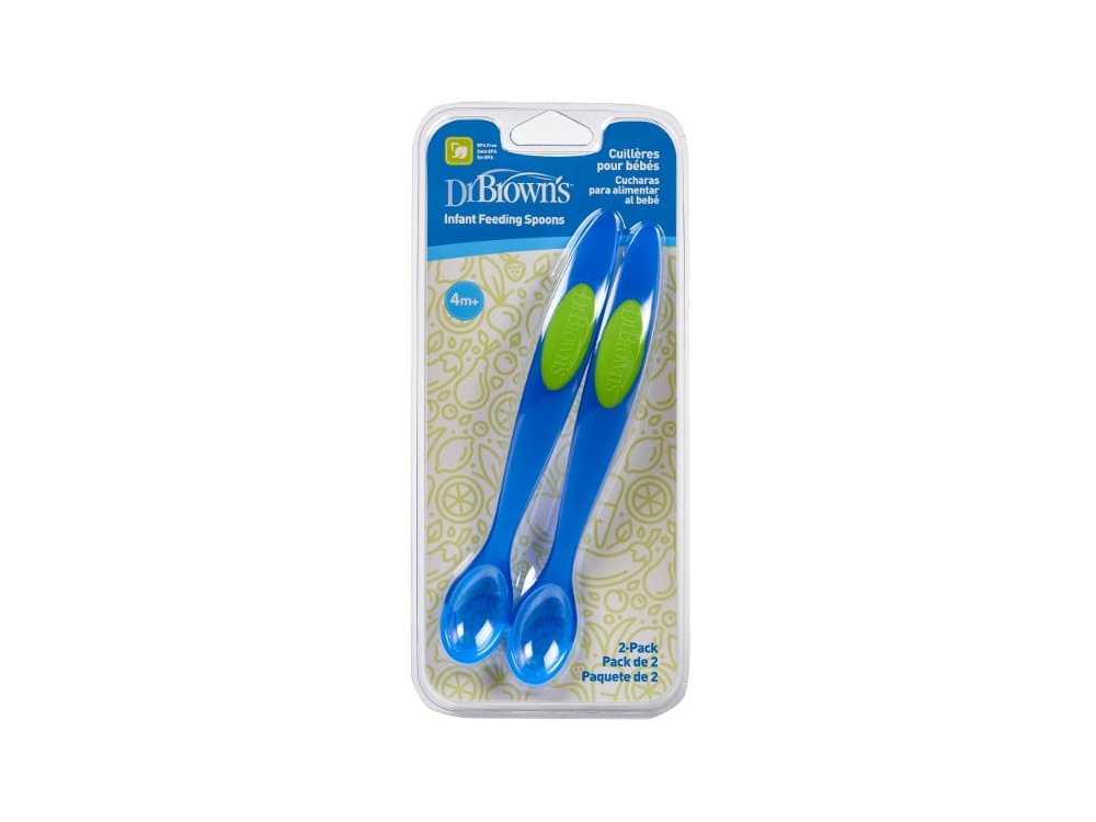 Dr. Brown's Infant Feeding Spoons, 4m+ Βρεφικά Κουταλάκια Ταΐσματος, χρώμα μπλε, 2τμχ, TF201