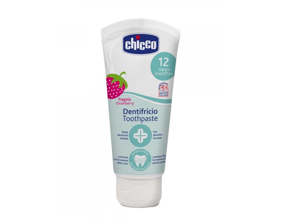 Chicco Οδοντόκρεμα Φράουλα Με Φθόριο, 12m+, 50ml