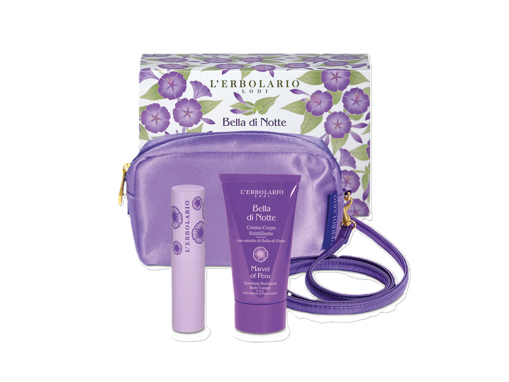 L’erbolario Bella di Notte Beauty Mini Bag, Στικ άρωμα, 9gr & Κρέμα σώματος, 75ml