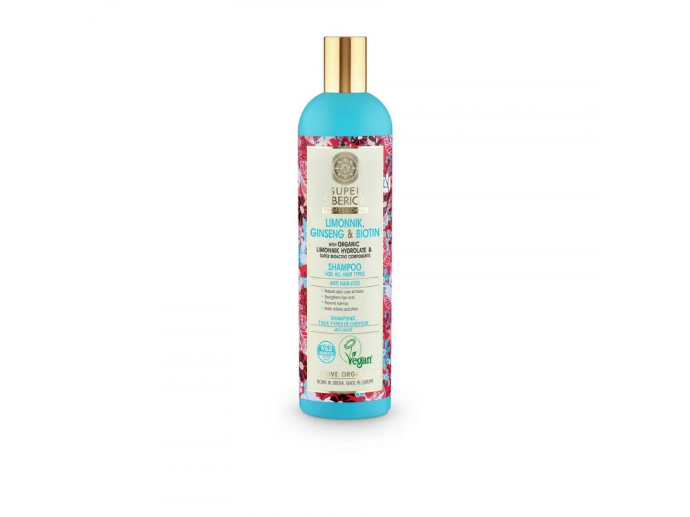Natura Siberica Super Siberica, Limonnik, Gingeng & Biotin, Σαμπουάν κατά της Τριχόπτωσης, 400 ml