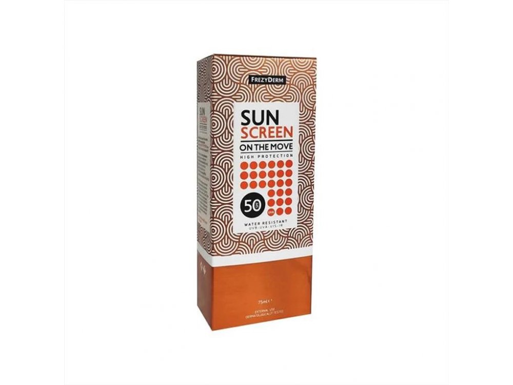 Frezyderm Sun Screen On The Move SPF50, Αντηλιακό Σπρέι Προσώπου, 75ml