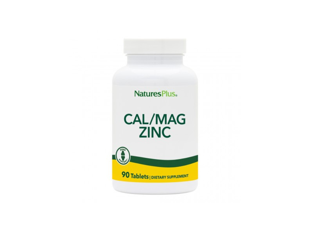 Nature's Plus Cal/Mag/Zinc, Διατροφική Φόρμουλα με Ασβέστιο, Μαγνήσιο & Ψευδάργυρο, 90tabs