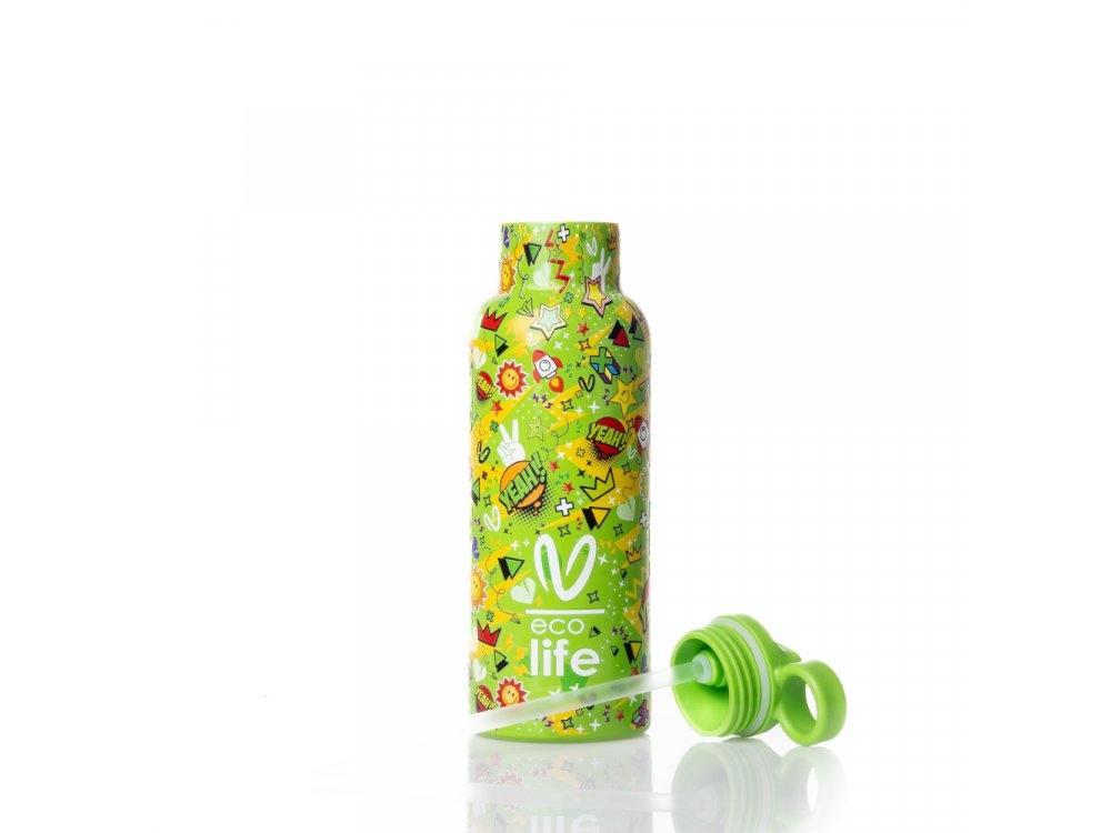 Eco Life x Vasiliki Borola Ανοξείδωτο Παγούρι Θερμός, 500ml