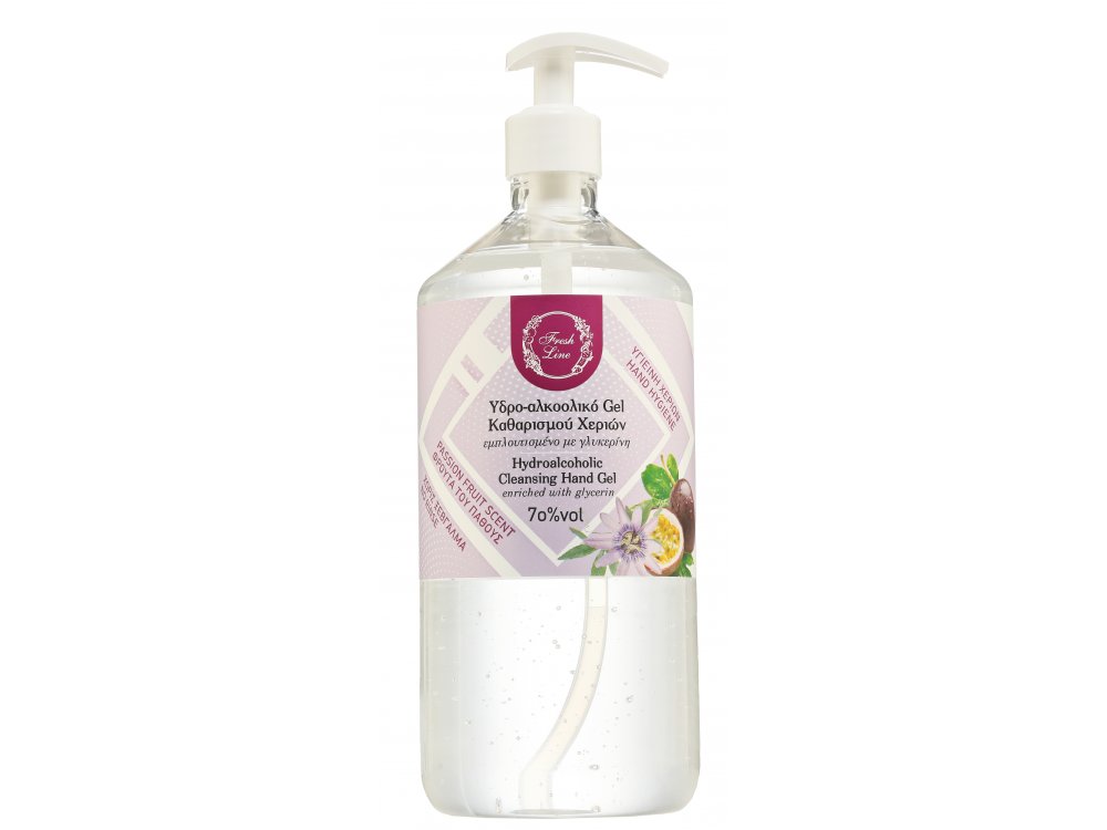 Fresh Line Passion Fruit Υδρο-αλκοολικό Gel Καθαρισμού Χεριών 1lt