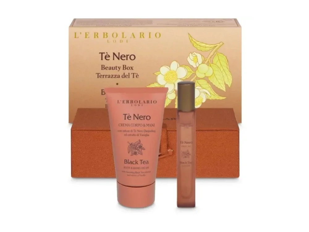 L'erbolario Te Nero Beauty Box Tea Terraces Body & Hand Cream Αρωματική Κρέμα Σώματος 75ml & Perfume Άρωμα, 10ml