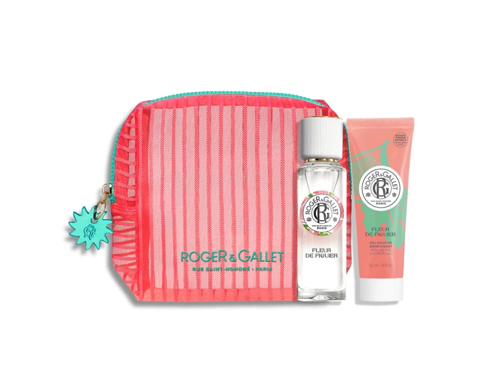 Roger & Gallet με Άρωμα Ευεξίας Fleur de Figuier 30ml & Ευεργετικό Αφρόλουτρο Fleur de Figuier 50ml, Δώρο Νεσεσέρ 1 Τεμάχιο