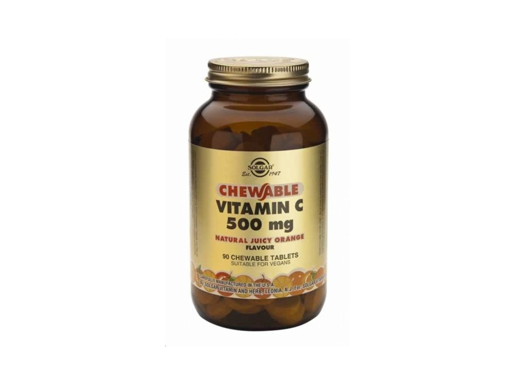 Solgar Vitamin C 500 mg Chewable 90tabs  (γεύση πορτοκάλι)