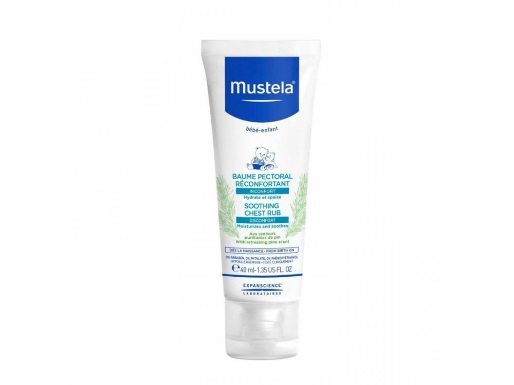 Mustela Soothing Chest Rub Κρέμα Εντριβής Στήθους 40ml