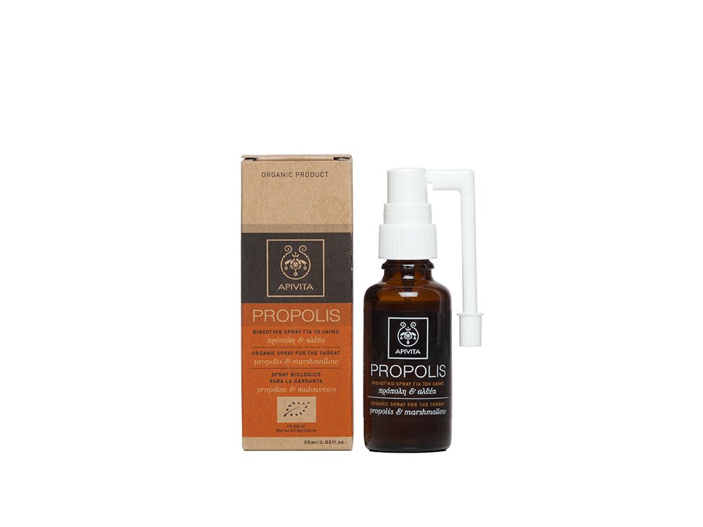 Apivita Propolis Βιολογικό Spray για το Λαιμό με Αλθαία & Πρόπολη 30ml