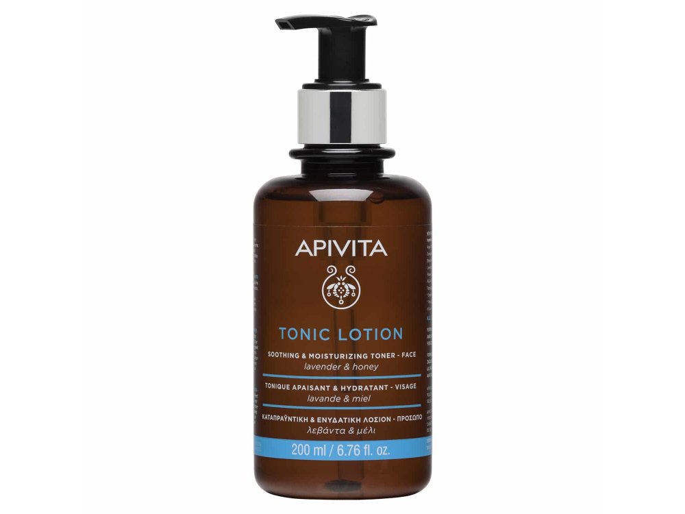 Apivita Tonic Lotion Καταπραϋντική & Ενυδατική Λοσιόν Για Το Πρόσωπο Με Λεβάντα & Μέλι, 200ml
