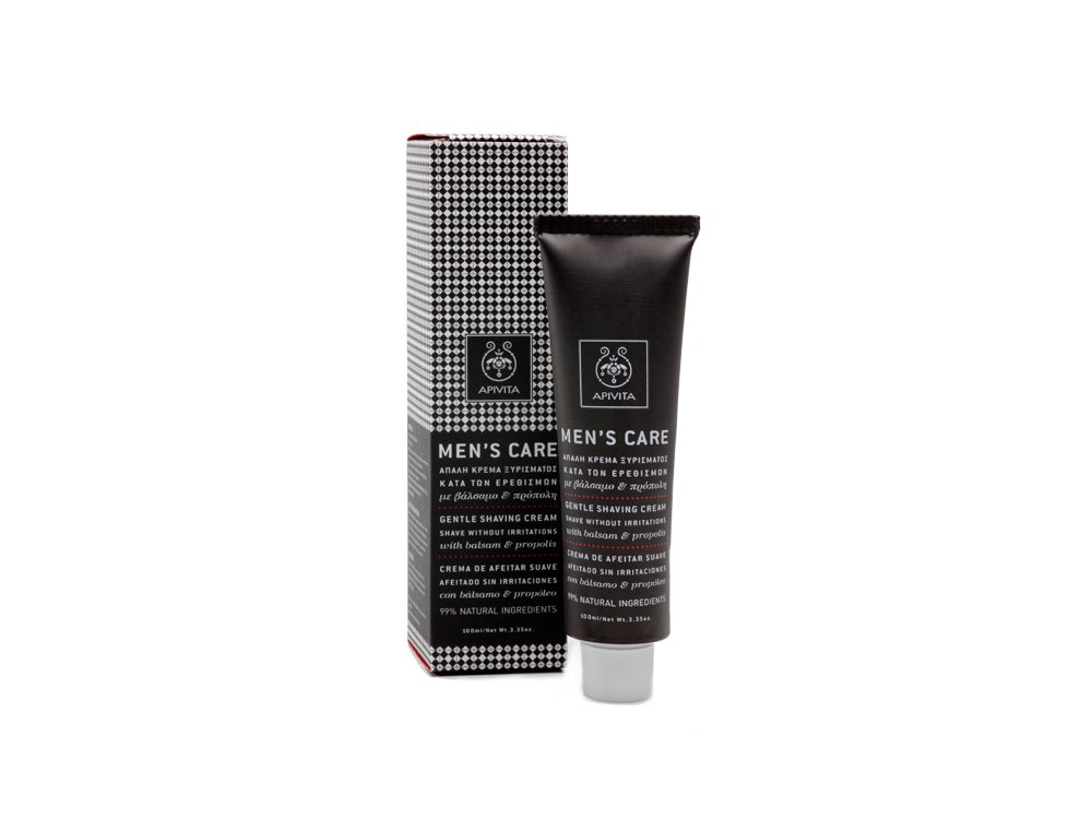 Apivita Men's Care Απαλή Κρέμα Ξυρίσματος με βάλσαμο & Πρόπολη 100ml