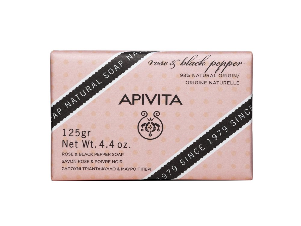 Apivita Soap Natural Rose & Black Pepper 125gr