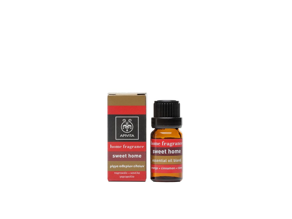Apivita Essential Oil Sweet Home Μίγμα Αιθερίων Ελαίων με Πορτοκάλι, Κανέλλα & Γαρύφαλο, 10ml
