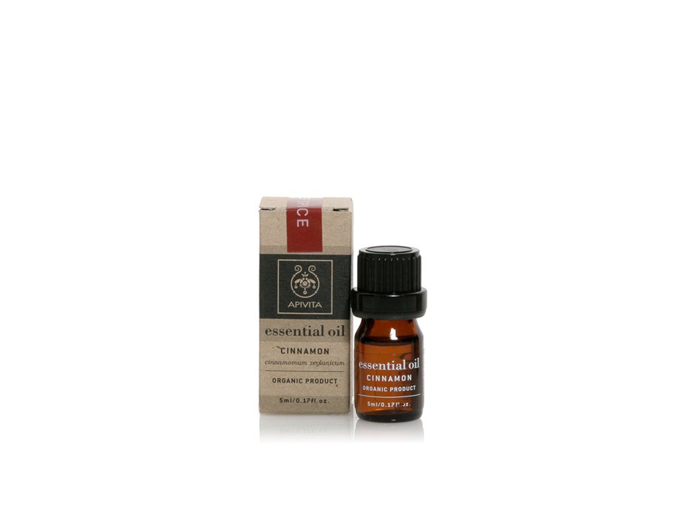 Apivita Essential Oil Cinnamon Αιθέριο Έλαιο Κάνελλα,5ml