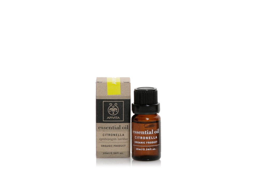 Apivita Essential Oil Citronella Αιθέριο Έλαιο Σιτρονέλα, 10ml